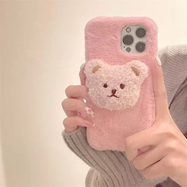 Cute Bear Plush Phone Case