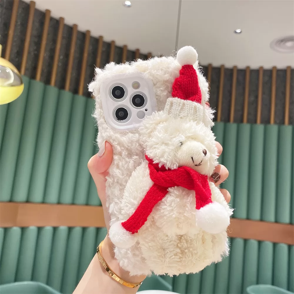 Christmas Bear Plush Plushie Phone Case